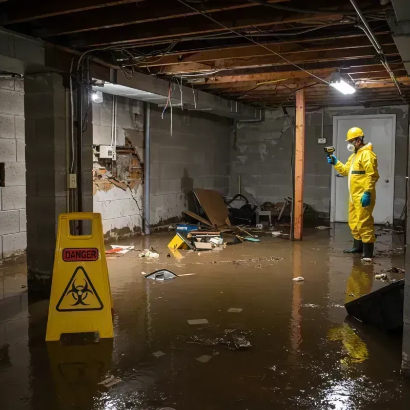 Flooded Basement Electrical Hazard in Saint Clair County, MO Property