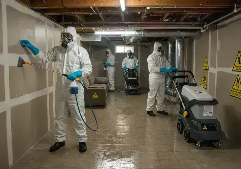 Basement Moisture Removal and Structural Drying process in Saint Clair County, MO